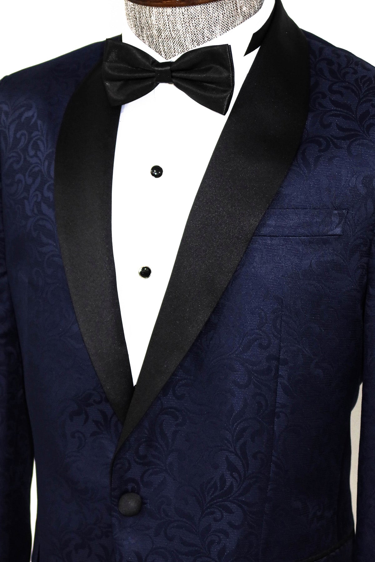 Navy Print Prom Blazer