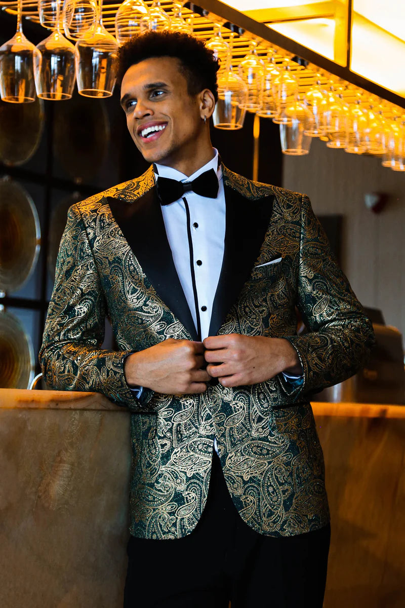 Gold prom best sale blazer