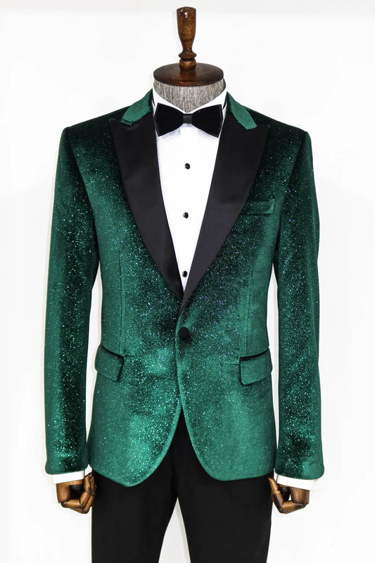 Glitter Green Prom Blazer