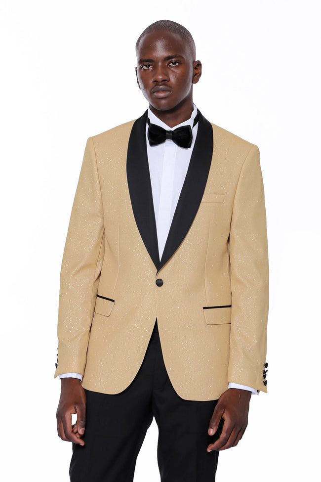 【PORTERNA】Kerryn Color Matching Blazer Gold Sparkle Blazer – | Best for Experience luxury and style