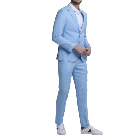 Light Blue Slim Suit