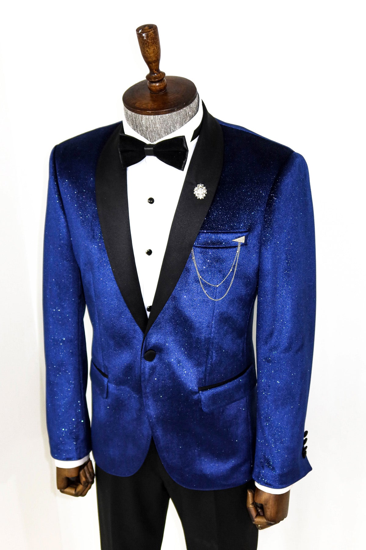Mens Velvet Royal Blue Suit, Mens Velvet Tuxedo Jacket