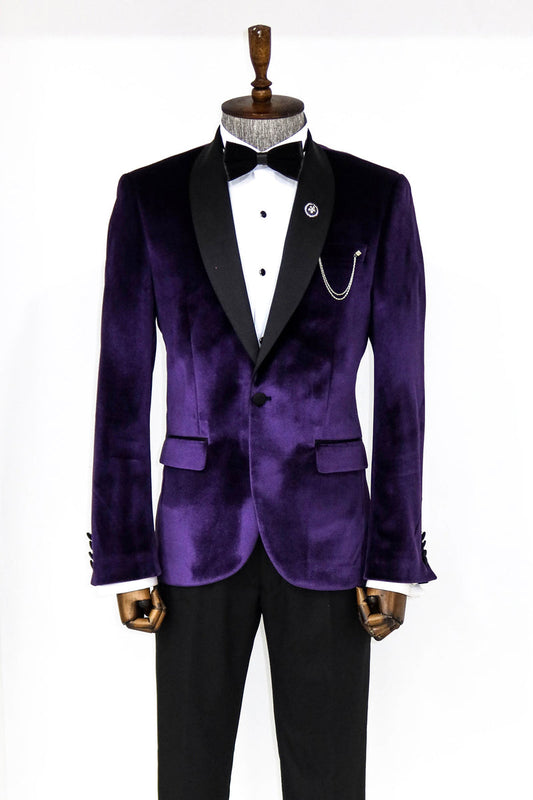 Purple Velvet Blazer