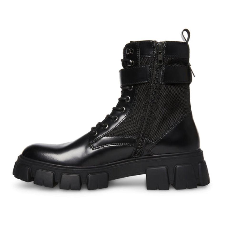 Black Leather Hightop Boot
