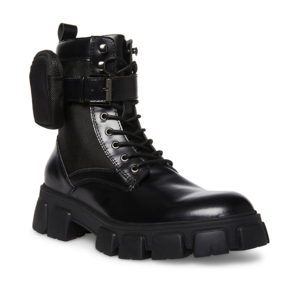 Black Leather Hightop Boot
